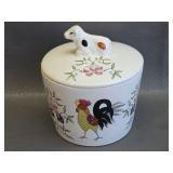 Rooster & Cow Vintage Farm Scene Storage Dish