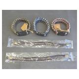 Paracord & brown braided leather bracelets