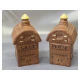Twin Winton ceramic barn salt & pepper shakers