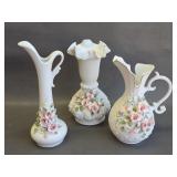Lefton China porcelain pitchers and vases-as is