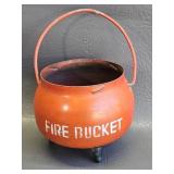 Vintage Fire Bucket Metal Ashtray -no lid