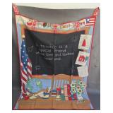 Teacher is a special friend wall hanging panel