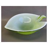 Art Glass leaf-shaped bowl
