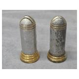 vintage BIC metal salt and pepper shakers