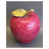 red marble apple paperweight