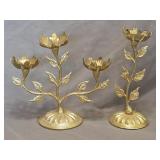 Floral Tiered Votive/Tea Light Candlestick Holders