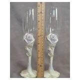 Rose champagne flutes