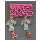 Betsey Johnson Japanese kimono dangle earrings