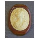 Vintage Bakelite and Celluloid Cameo Brooch