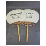 vintage Japanese Uchiwa advertising fans