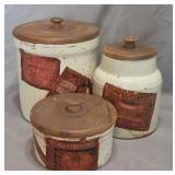 vintage-style ceramic canisters