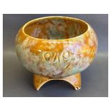 vintage footed pottery bowl planter
