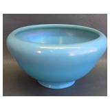 Vintage Art Glass Iridescent Blue Bowl