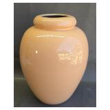 vintage pale peach pottery vase