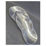 solid aluminum flip-flop trinket dish