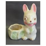 Vintage ceramic bunny rabbit planter