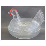 vintage Indiana Glass 'Hen on Nest' covered dish