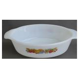 Fire-King Nature's Bounty pattern casserole dish