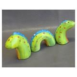 vintage  Loch Ness Monster 3 piece salt & pepper