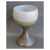 vintage studio art pottery stoneware chalice