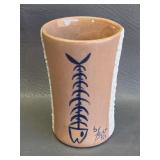 vintage studio art pottery stoneware tumbler