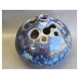 vintage studio pottery flower frog vase