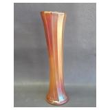 vintage Marigold Carnival Glass swung vase-as is