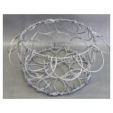 vintage-style collapsible metal wire basket