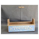 rustic wooden caddy GRANMA'S KITCHEN&KIDS EAT FREE