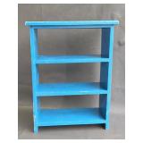 Small Blue Painted Wooden Trinket Shelf