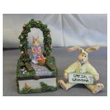Bunny resin trinket boxes & Bunny figurine