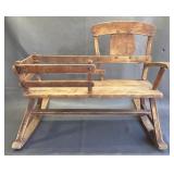 Antique late 1800's Mammy Bench