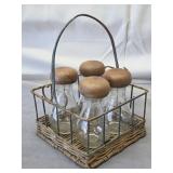Shaker Set in Basket Caddy