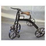 rustic, handcrafted miniature tricycle-as is