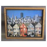 Painted Ladies Victorian houses SF skyline print