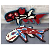 Totem Salmon Folk Art
