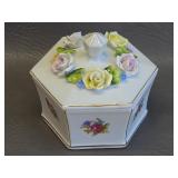vintage German porcelain trinket box
