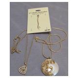 gold-tone costume jewelry necklaces