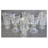 vintage pedestal glass cups