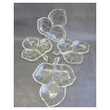 Hazel Atlas Glass Leaf Shaped Plates