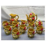 vintage 1960s Ardco 'Harvest Fruit' tea set