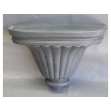 charcoal-finished fluted wall sconce shelf