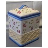 Inspirado Hand Painted StoneLite Clay Canister