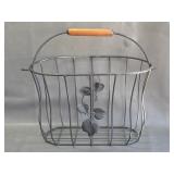 black metal wire basket
