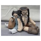 Native American storyteller pottery figure