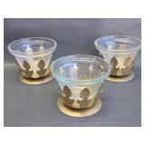 Gold Leaf Glass Art Deco Votive candleholders