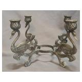 four-arm swan candelabra