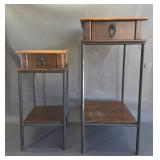 Small side tables w/drawer & shelf