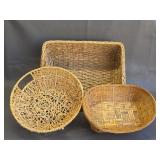 unbranded, hand-woven wicker baskets