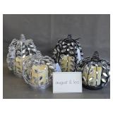 jeweled candle pumpkins by August & Leo